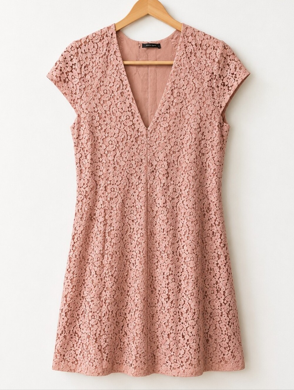 ZARA  Lace Shift Dress Blush Pink Size Med - Picture 3 of 4